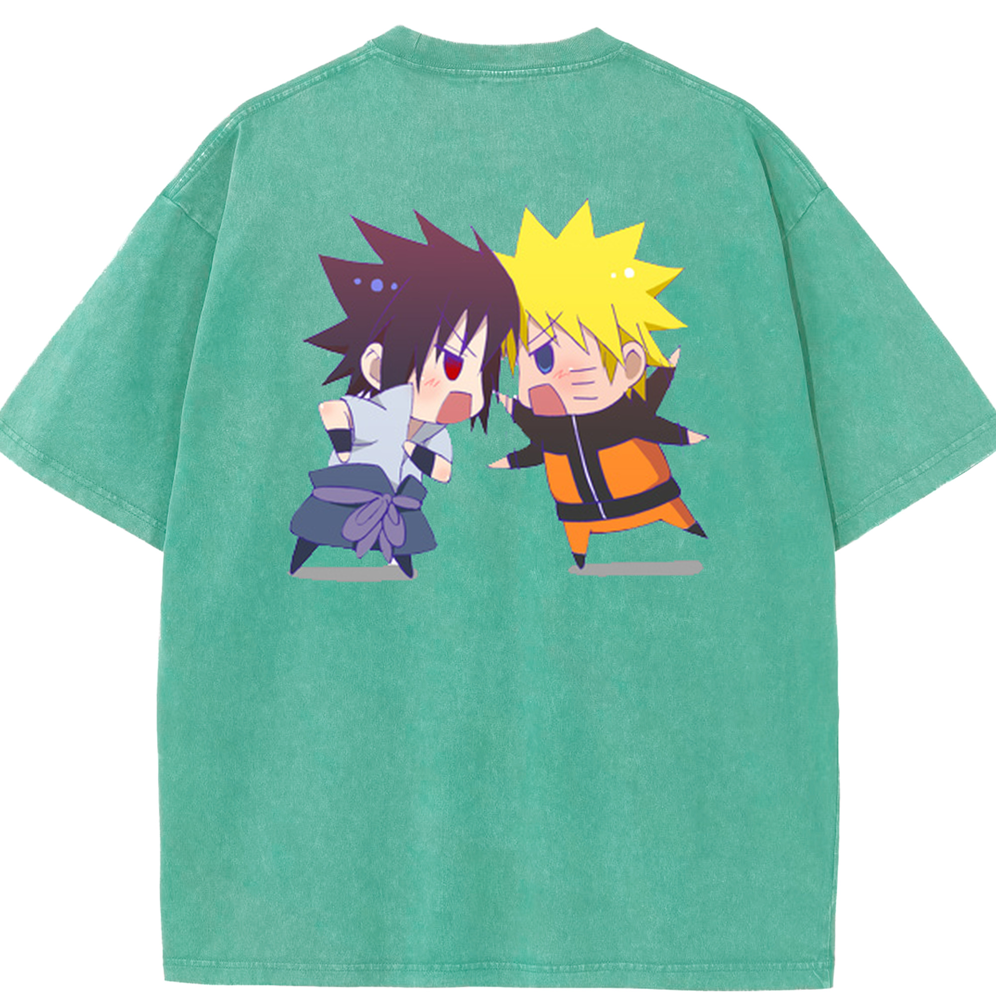 （画像用） NARUTO -ナルト- うずまき ナルト Uzumaki Naruto 綿100% ヴィンテージ風 半袖Tシャツ（背面プリント）